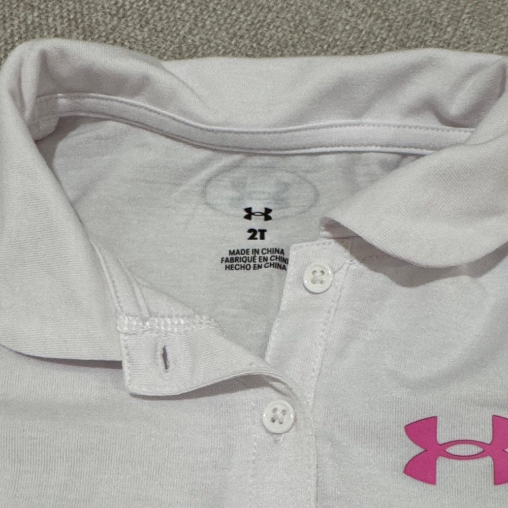 Under Armour Kids' Light Pink Polo Shirt - Picture 2 of 3